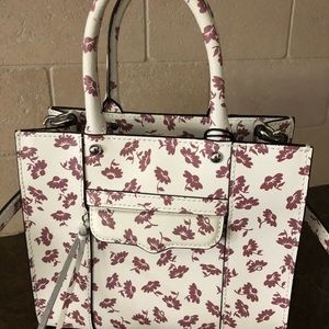 Rebecca Minkoff MAB Mini Tote Saffiano Berry Smoothie Multi Leather NWT